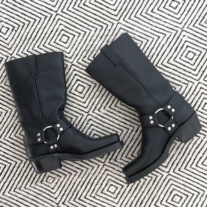 Frye harness moto cowboy boot 14R black